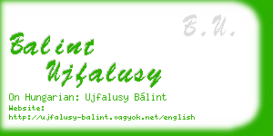 balint ujfalusy business card